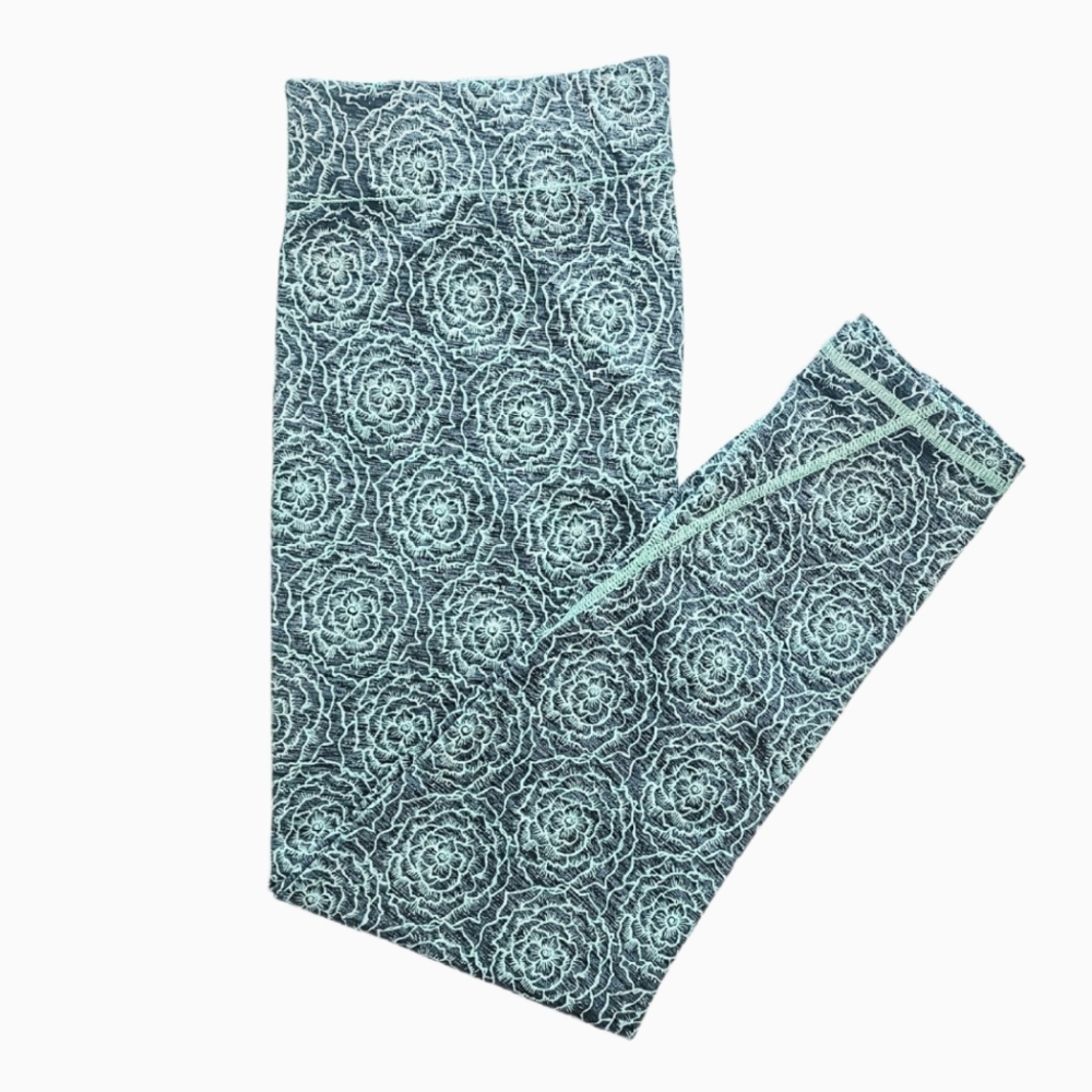 Ivory Ella Floral Patterned Capri Leggings Small